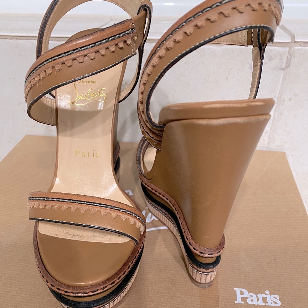 Christian louboutin trepi platform wedge